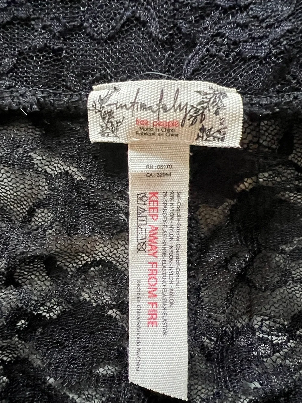 NWOT Free People sheer black lace footless tights leggings